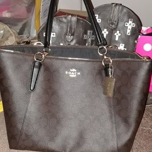 Brown coach purse